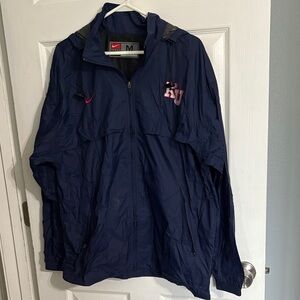 University of Kansas (KU) Nike Men's Dark Blue Windbreaker Jacket Size Medium